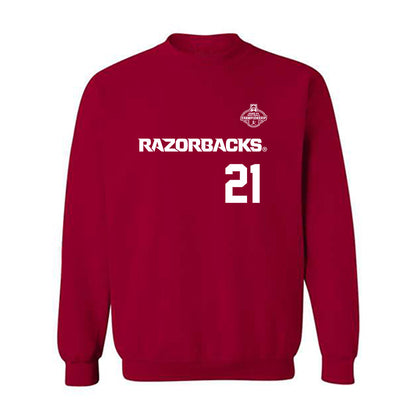 Arkansas - NCAA Softball : Ava Carter - Replica Shersey Crewneck Sweatshirt-0