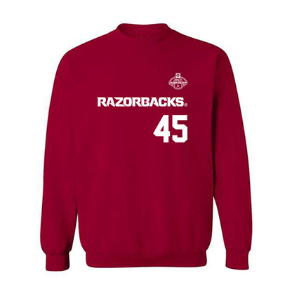 Arkansas - NCAA Softball : Jayden Wells - Replica Shersey Crewneck Sweatshirt-0