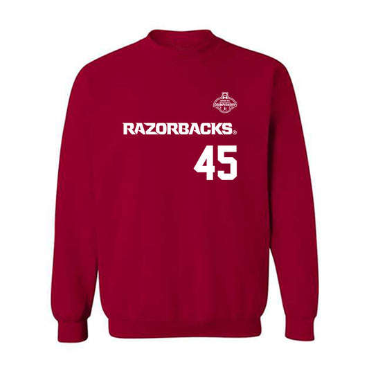 Arkansas - NCAA Softball : Jayden Wells - Replica Shersey Crewneck Sweatshirt-0