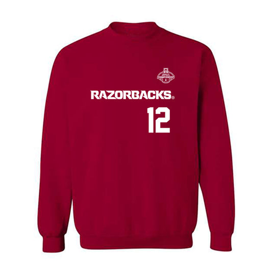 Arkansas - NCAA Softball : Payton Burnham - Replica Shersey Crewneck Sweatshirt-0