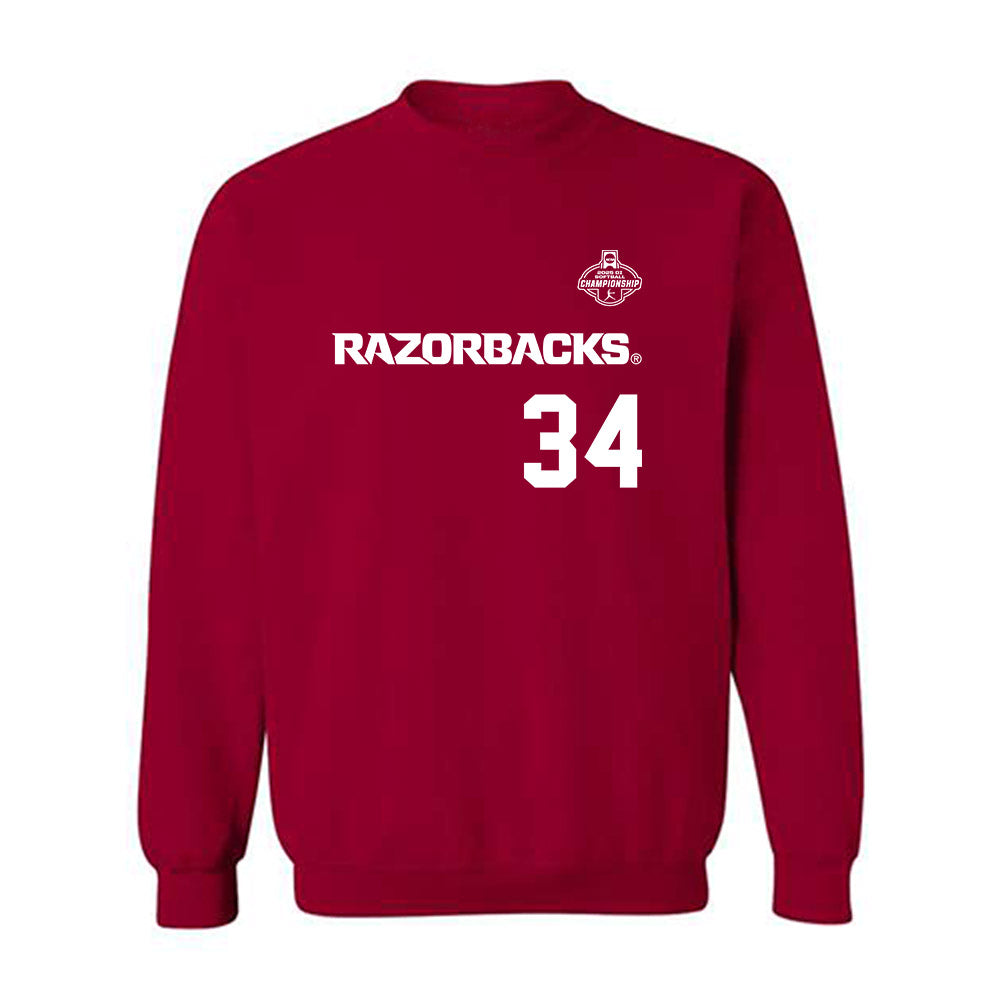 Arkansas - NCAA Softball : jayden ramos - Replica Shersey Crewneck Sweatshirt-0