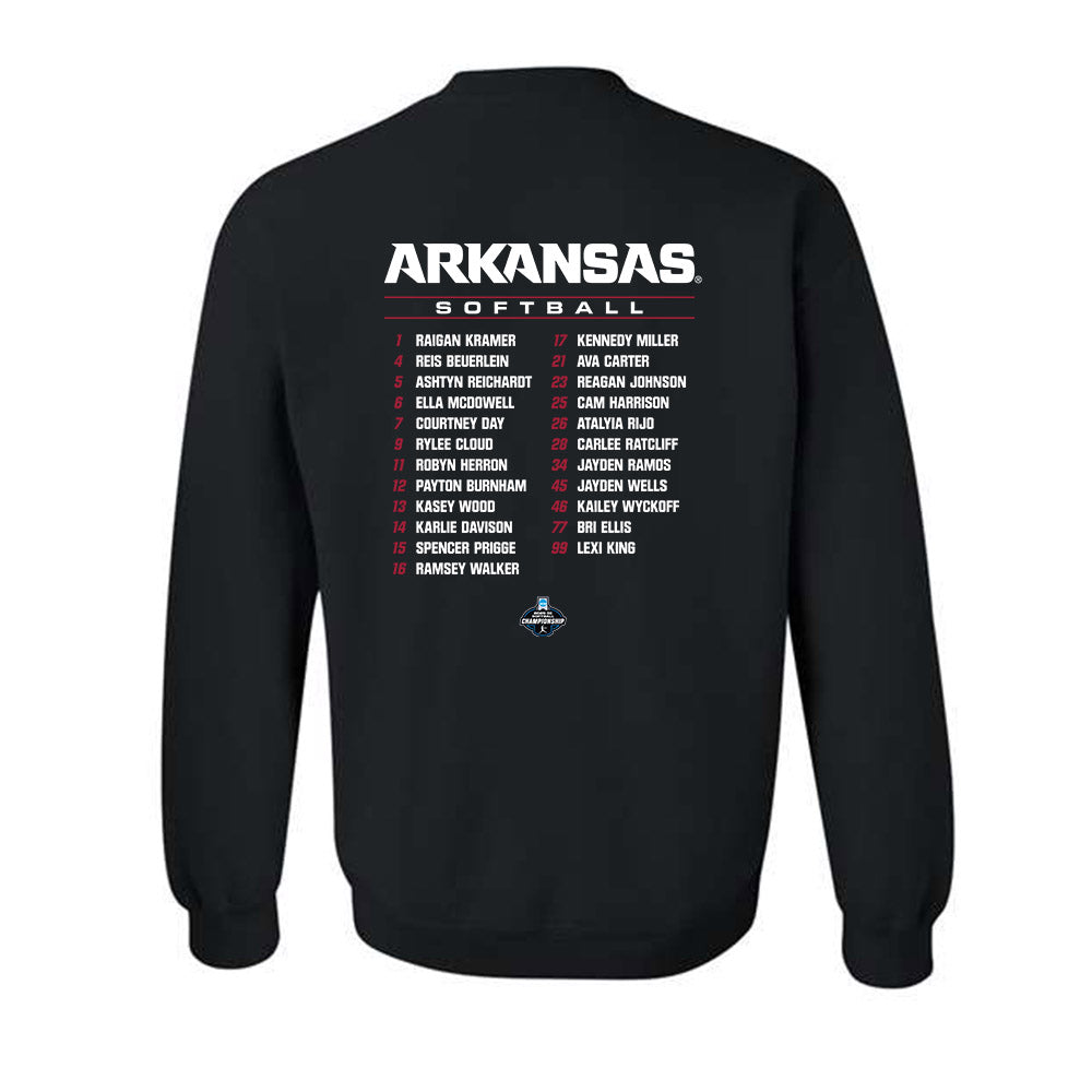 Arkansas - NCAA Softball : - NCAA® Roster Crewneck Sweatshirt-1