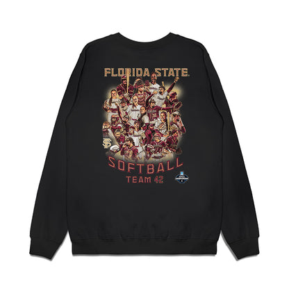 FSU - NCAA Softball : - Team Collage Premium Crewneck Sweatshirt-1