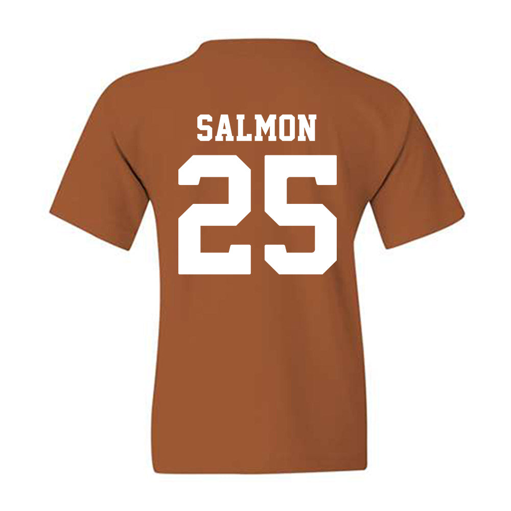 Texas - NCAA Softball : Cambria Salmon - Replica Shersey Youth T-Shirt-1