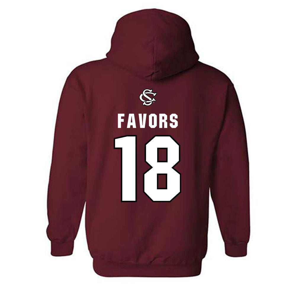 South Carolina - NCAA Softball : Kaylee Favors - NCAA® Replica Shersey Hooded Sweatshirt-1