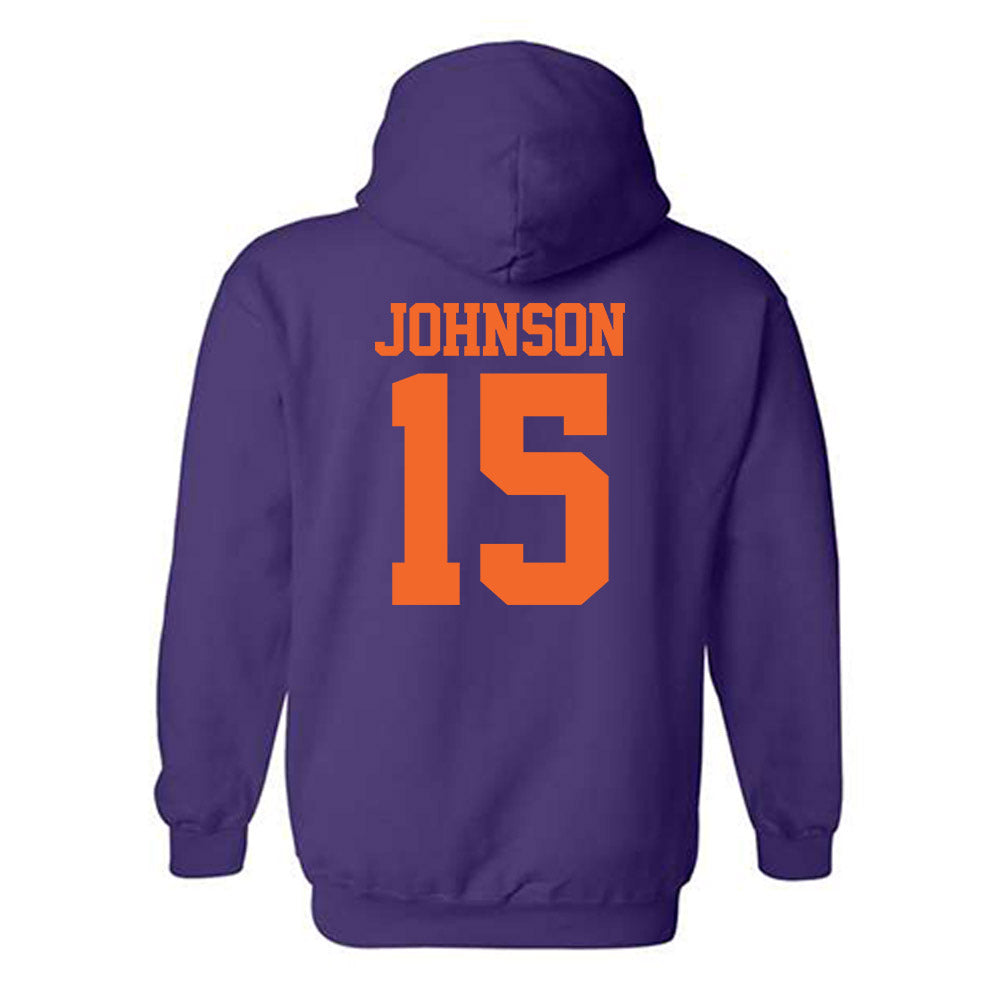 Clemson - NCAA Softball : Maddie Johnson - NCAA® Replica Shersey Hooded Sweatshirt-1