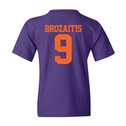 Clemson - NCAA Softball : Natalie Brozaitis - NCAA® Replica Shersey Youth T-Shirt-1