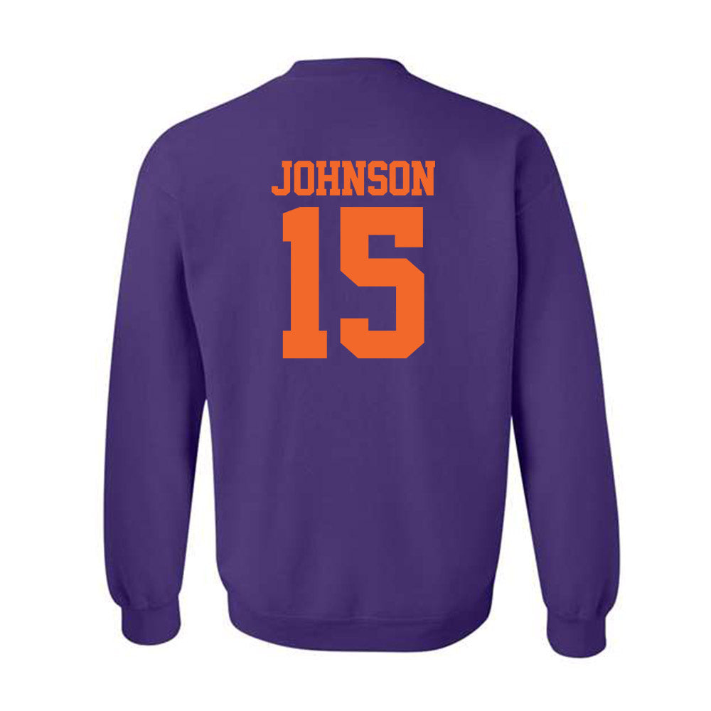 Clemson - NCAA Softball : Maddie Johnson - NCAA® Replica Shersey Crewneck Sweatshirt-1