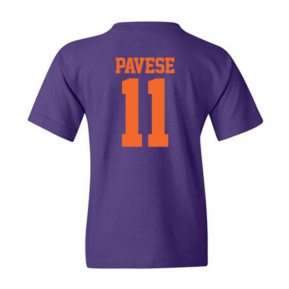 Clemson - NCAA Softball : Mac Pavese - NCAA® Replica Shersey Youth T-Shirt-1
