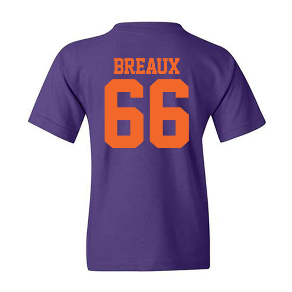 Clemson - NCAA Softball : Sarah Breaux - NCAA® Replica Shersey Youth T-Shirt-1