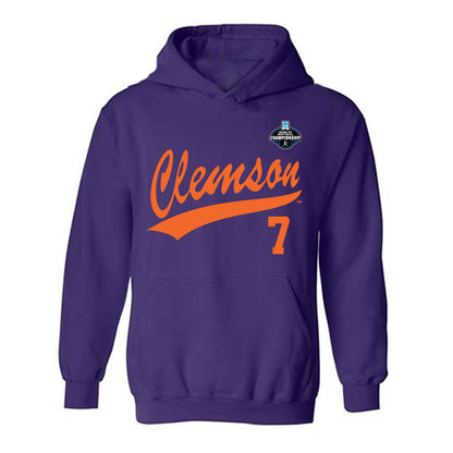 Clemson - NCAA Softball : Sierra Maness - NCAA® Replica Shersey Hooded Sweatshirt-0