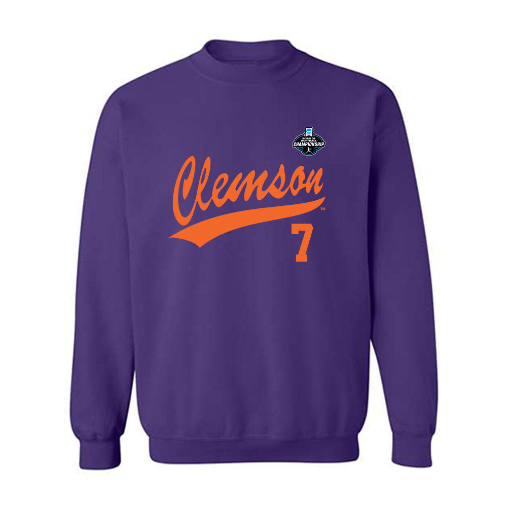 Clemson - NCAA Softball : Sierra Maness - NCAA® Replica Shersey Crewneck Sweatshirt-0
