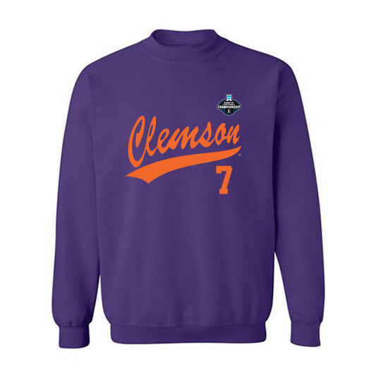 Clemson - NCAA Softball : Sierra Maness - NCAA® Replica Shersey Crewneck Sweatshirt-0