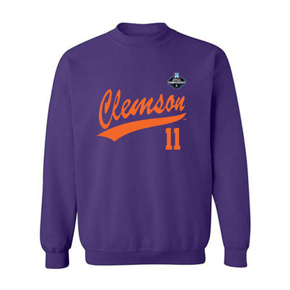 Clemson - NCAA Softball : Mac Pavese - NCAA® Replica Shersey Crewneck Sweatshirt-0