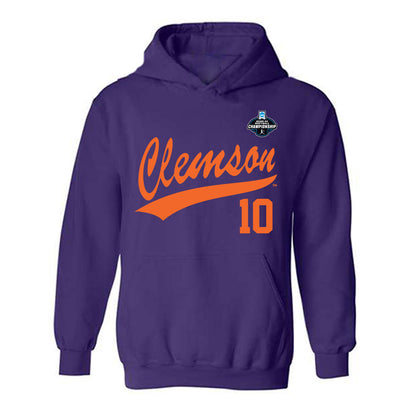 Clemson - NCAA Softball : Riley Burton - NCAA® Replica Shersey Hooded Sweatshirt-0
