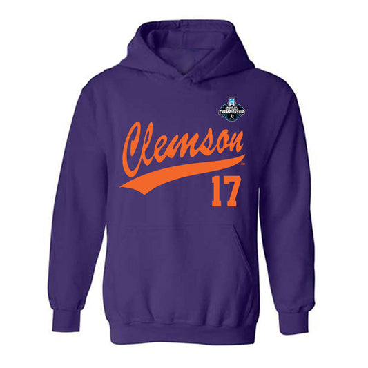 Clemson - NCAA Softball : Ava Wilson - NCAA® Replica Shersey Hooded Sweatshirt-0