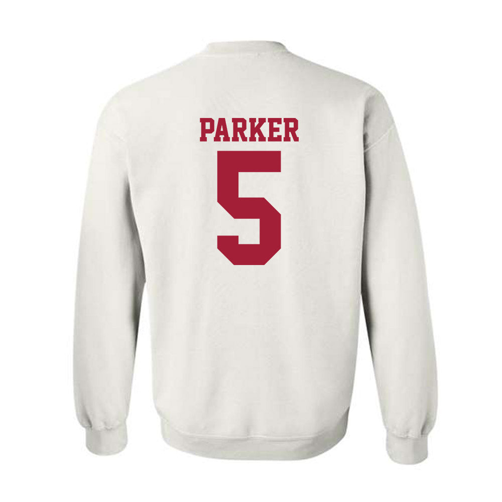 Oklahoma - NCAA Softball : Ella Parker - White NCAA® Shersey Crewneck Sweatshirt-1