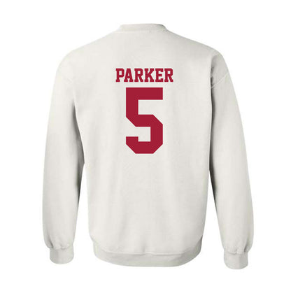Oklahoma - NCAA Softball : Ella Parker - White NCAA® Shersey Crewneck Sweatshirt-1