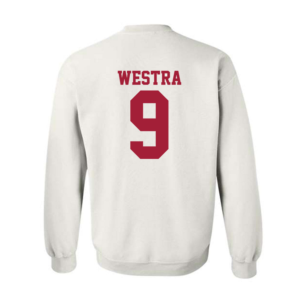 Oklahoma - NCAA Softball : Payton Westra - White NCAA® Shersey Crewneck Sweatshirt-1