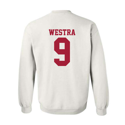 Oklahoma - NCAA Softball : Payton Westra - White NCAA® Shersey Crewneck Sweatshirt-1