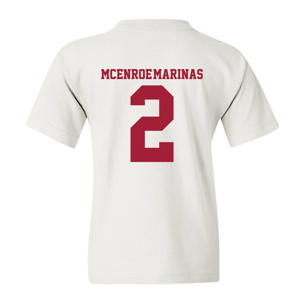 Oklahoma - NCAA Softball : Nelly McEnroe-Marinas - White NCAA® Shersey Youth T-Shirt-1