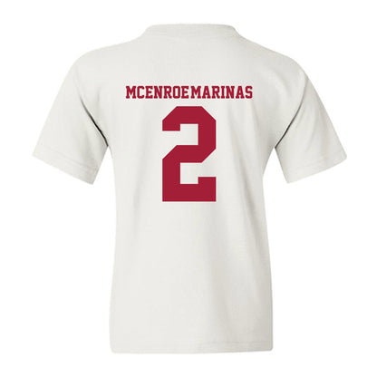 Oklahoma - NCAA Softball : Nelly McEnroe-Marinas - White NCAA® Shersey Youth T-Shirt-1