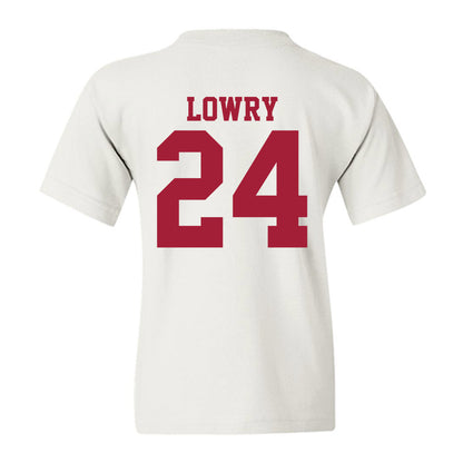 Oklahoma - NCAA Softball : Audrey Lowry - White NCAA® Shersey Youth T-Shirt-1