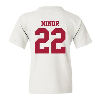 Oklahoma - NCAA Softball : Kai Minor - White NCAA® Shersey Youth T-Shirt-1