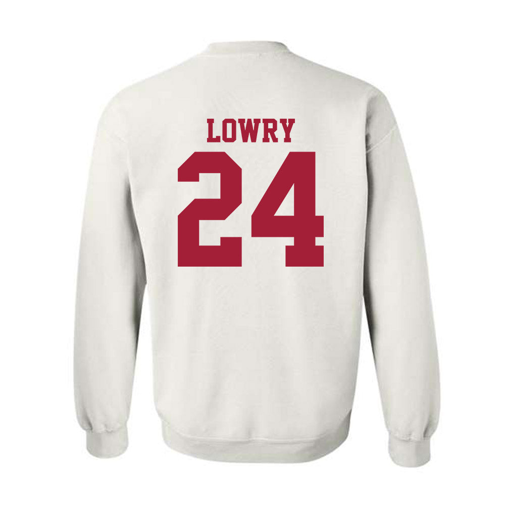 Oklahoma - NCAA Softball : Audrey Lowry - White NCAA® Shersey Crewneck Sweatshirt-1