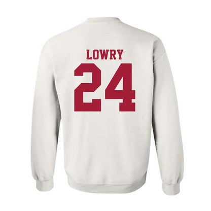 Oklahoma - NCAA Softball : Audrey Lowry - White NCAA® Shersey Crewneck Sweatshirt-1