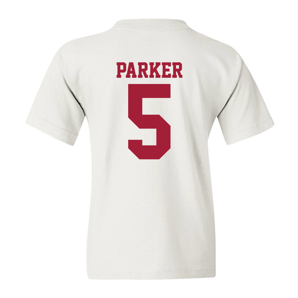 Oklahoma - NCAA Softball : Ella Parker - White NCAA® Shersey Youth T-Shirt-1
