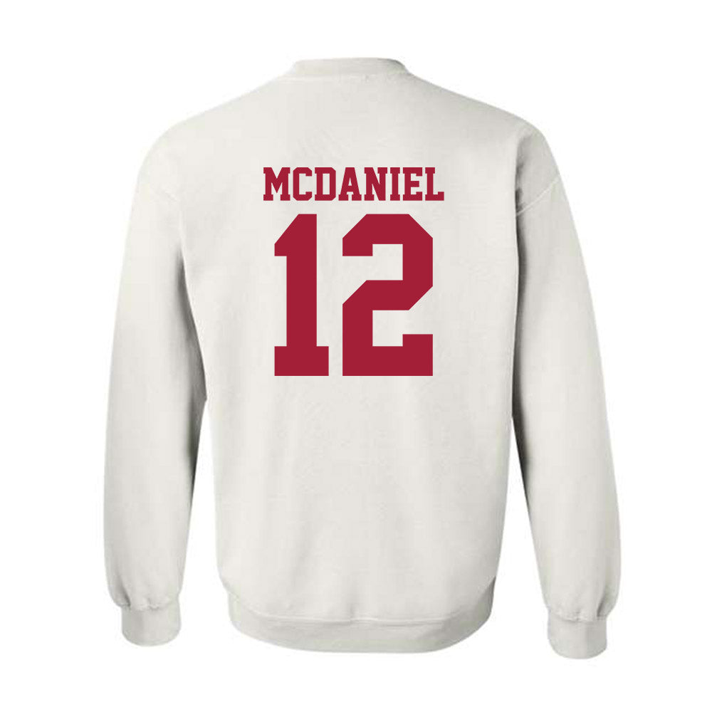 Oklahoma - NCAA Softball : Lexi McDaniel - White NCAA® Shersey Crewneck Sweatshirt-1