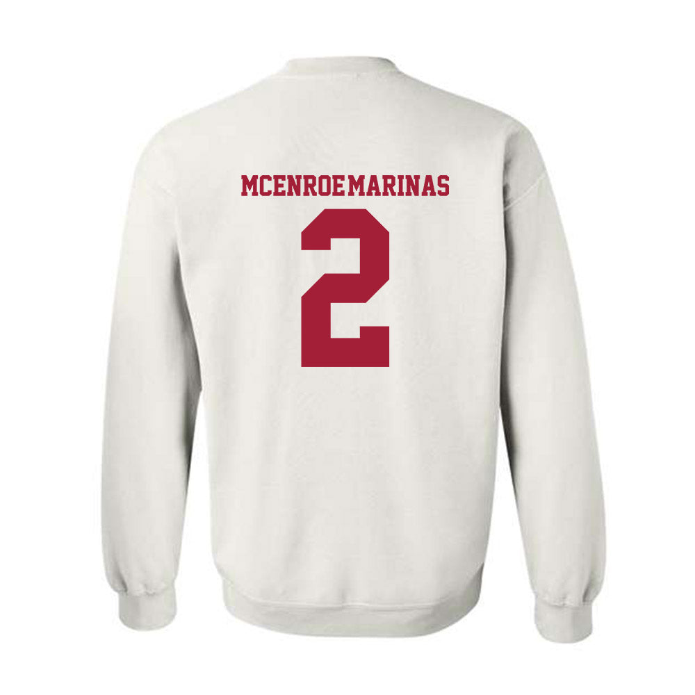 Oklahoma - NCAA Softball : Nelly McEnroe-Marinas - White NCAA® Shersey Crewneck Sweatshirt-1