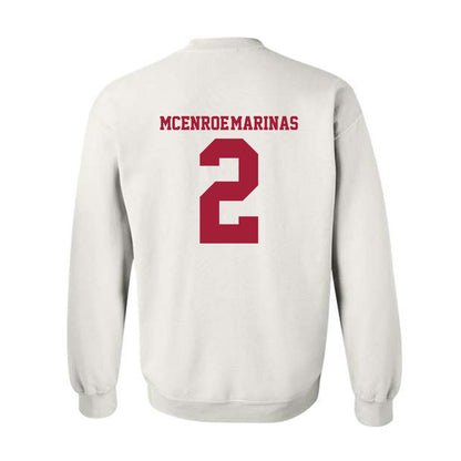 Oklahoma - NCAA Softball : Nelly McEnroe-Marinas - White NCAA® Shersey Crewneck Sweatshirt-1