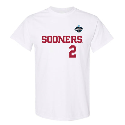 Oklahoma - NCAA Softball : Nelly McEnroe-Marinas - White NCAA® Shersey T-Shirt-0