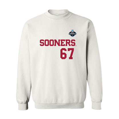 Oklahoma - NCAA Softball : Ella Smith - White NCAA® Shersey Crewneck Sweatshirt-0