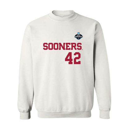 Oklahoma - NCAA Softball : Gabriella Garcia - White NCAA® Shersey Crewneck Sweatshirt-0