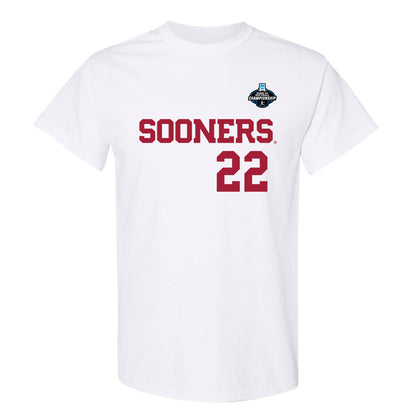 Oklahoma - NCAA Softball : Kai Minor - White NCAA® Shersey T-Shirt-0