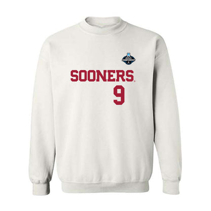 Oklahoma - NCAA Softball : Payton Westra - White NCAA® Shersey Crewneck Sweatshirt-0
