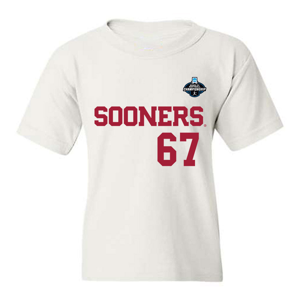 Oklahoma - NCAA Softball : Ella Smith - White NCAA® Shersey Youth T-Shirt-0