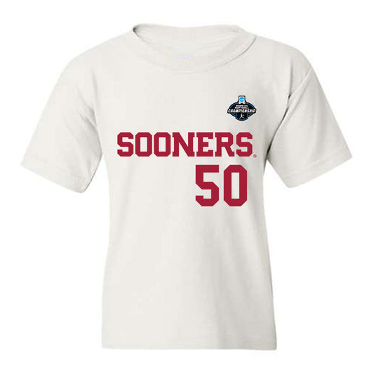 Oklahoma - NCAA Softball : Ailana Agbayani - White NCAA® Shersey Youth T-Shirt-0