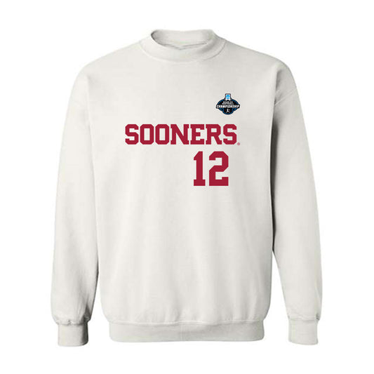 Oklahoma - NCAA Softball : Lexi McDaniel - White NCAA® Shersey Crewneck Sweatshirt-0