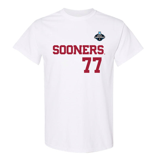 Oklahoma - NCAA Softball : Sydney Barker - White NCAA® Shersey T-Shirt-0