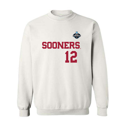 Oklahoma - NCAA Softball : Lexi McDaniel - White NCAA® Shersey Crewneck Sweatshirt-0