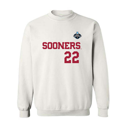Oklahoma - NCAA Softball : Kai Minor - White NCAA® Shersey Crewneck Sweatshirt-0