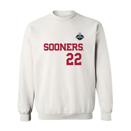 Oklahoma - NCAA Softball : Kai Minor - White NCAA® Shersey Crewneck Sweatshirt-0