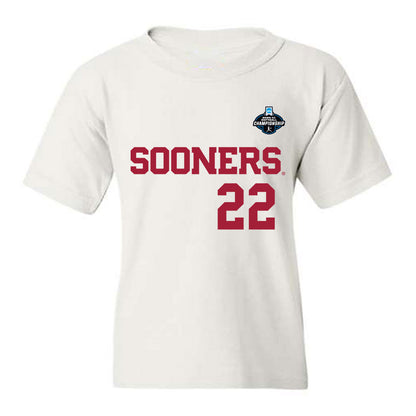 Oklahoma - NCAA Softball : Kai Minor - White NCAA® Shersey Youth T-Shirt-0