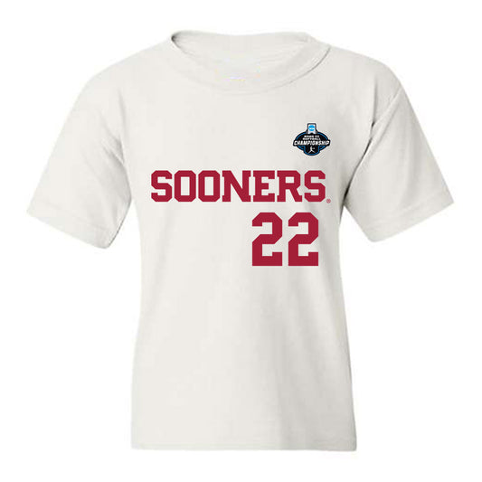 Oklahoma - NCAA Softball : Kai Minor - White NCAA® Shersey Youth T-Shirt-0