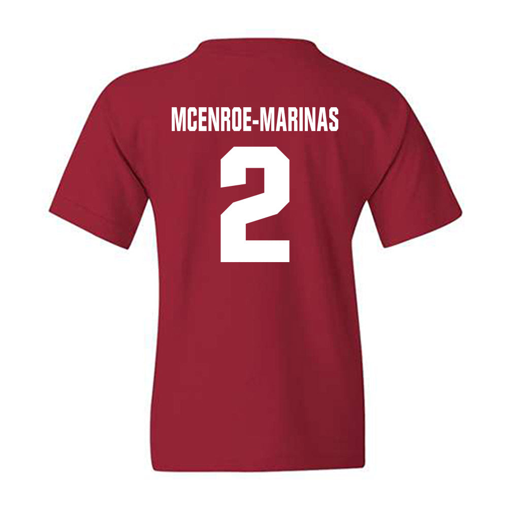 Oklahoma - NCAA Softball : Nelly McEnroe-Marinas - Cardinal NCAA® Shersey Youth T-Shirt-1