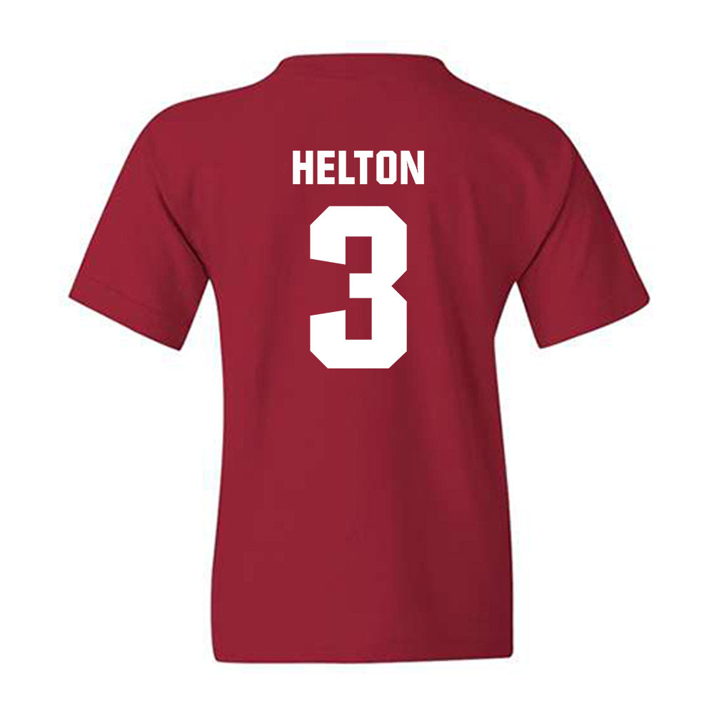 Oklahoma - NCAA Softball : Chaney Helton - Cardinal NCAA® Shersey Youth T-Shirt-1